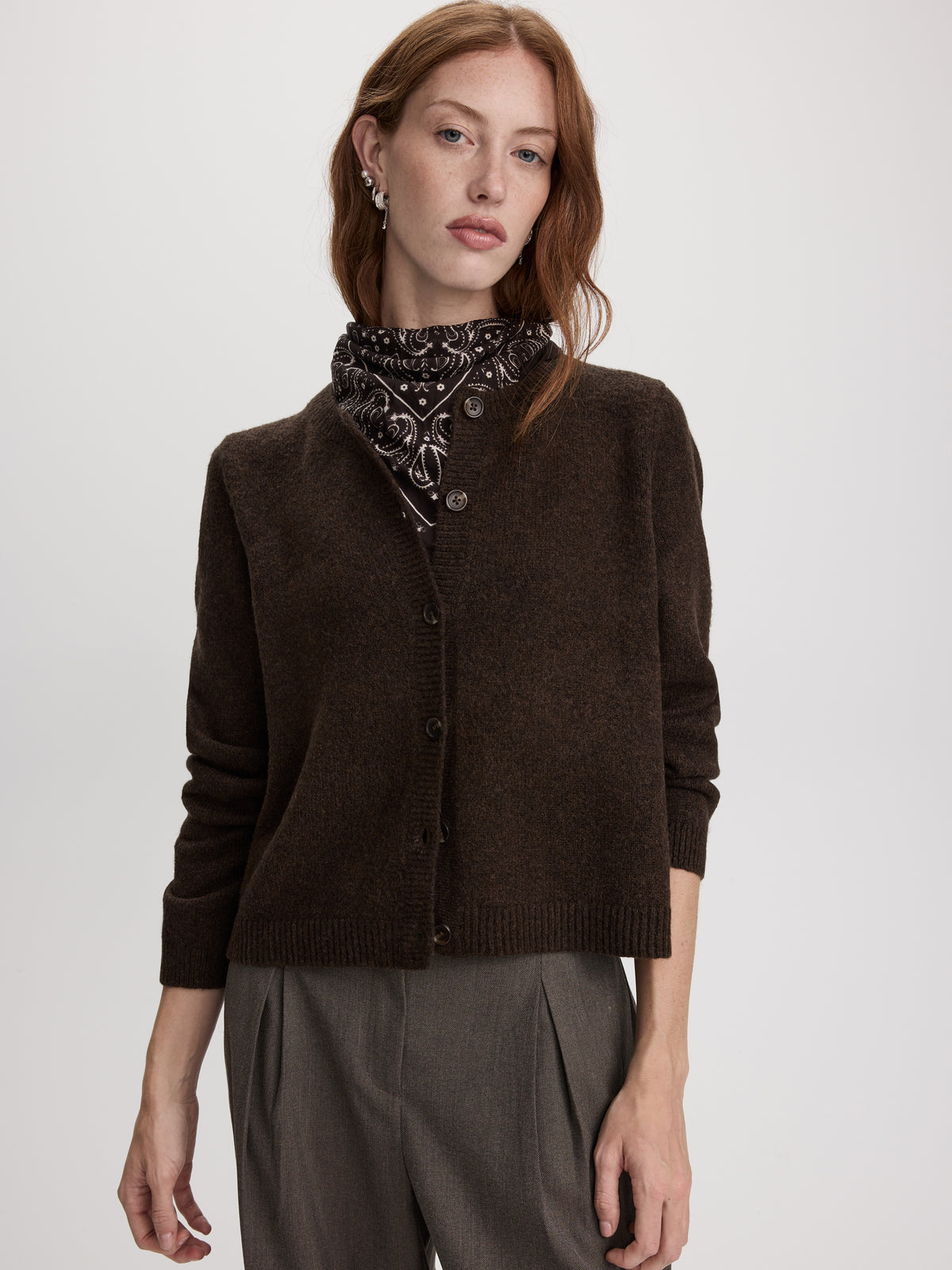 Crew-Neck Cardigan