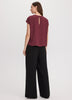 Short-Sleeve Crew-Neck Blouse