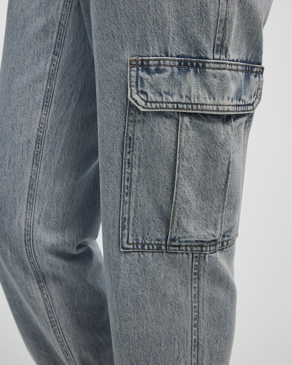 Denim Jogger with Cargo Pockets
