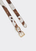 Faux Leather Belt with Cow Print