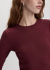 Long-Sleeve Crew-Neck Ribbed T-Shirt - R Essentials