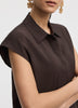 Extended-Sleeve Buttoned-Down Blouse