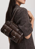Multi-Pockets Faux-Leather Shoulder Bag