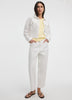 White High-Rise Barrel Jeans