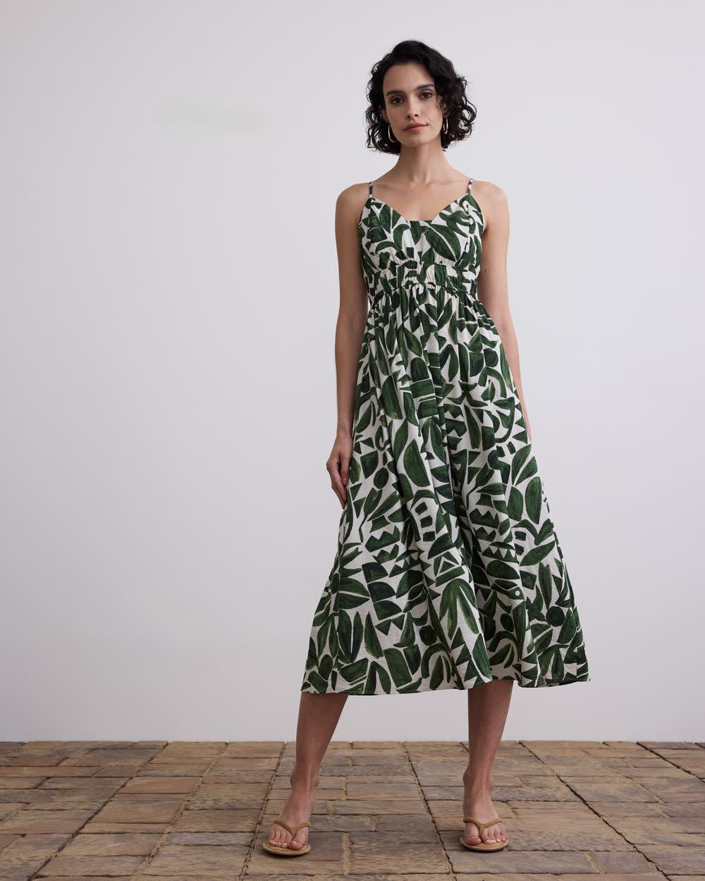 Robe maxi sans manches à col V