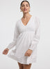 Long-Sleeve V-Neck Empire Dress