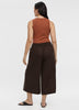 Cropped Wide-Leg Linen-Blend Pant