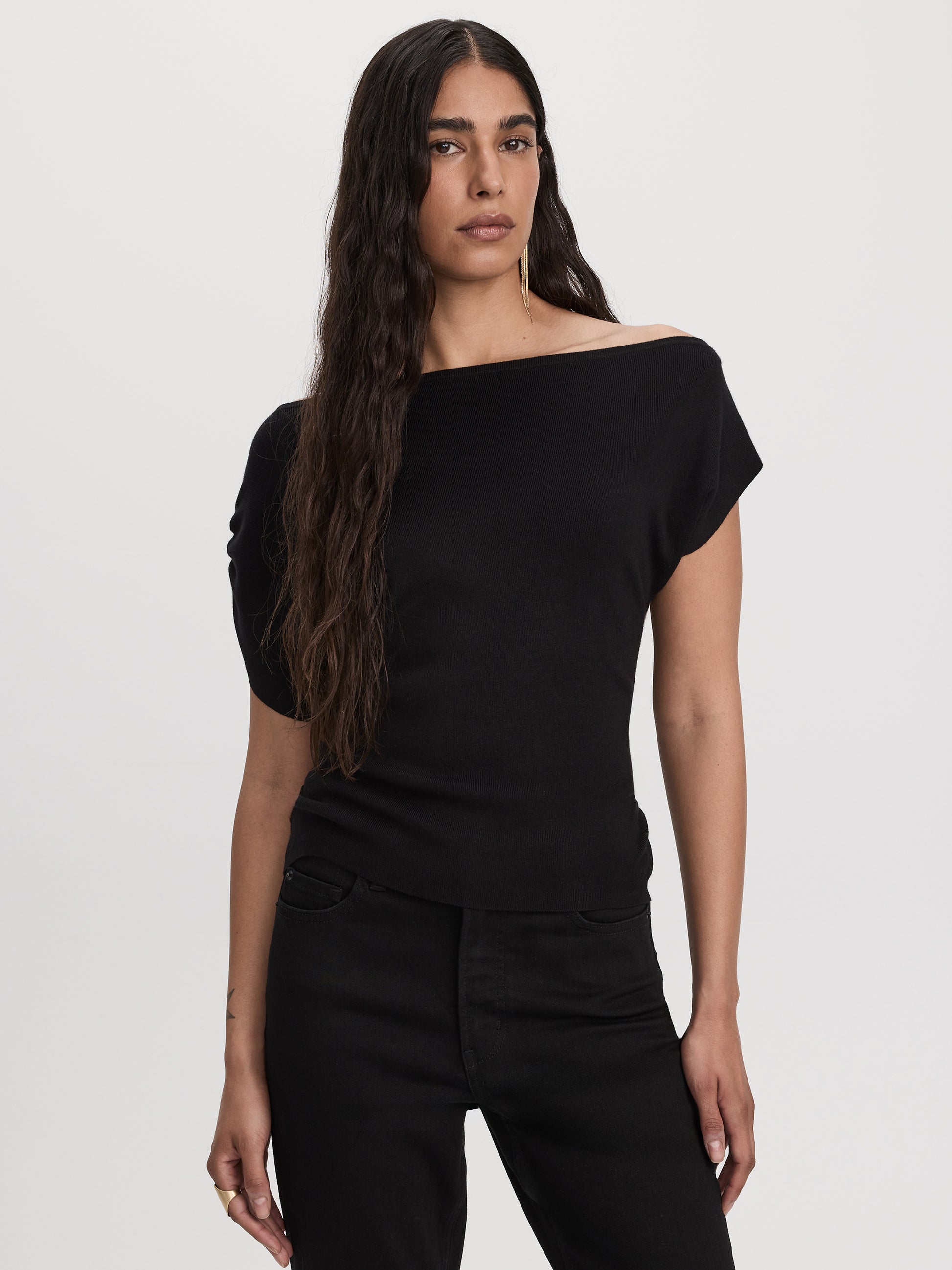 Short-Sleeve Off-the-Shoulder Top