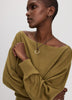 Merino-Blend Long-Sleeve Off-the-Shoulder Sweater