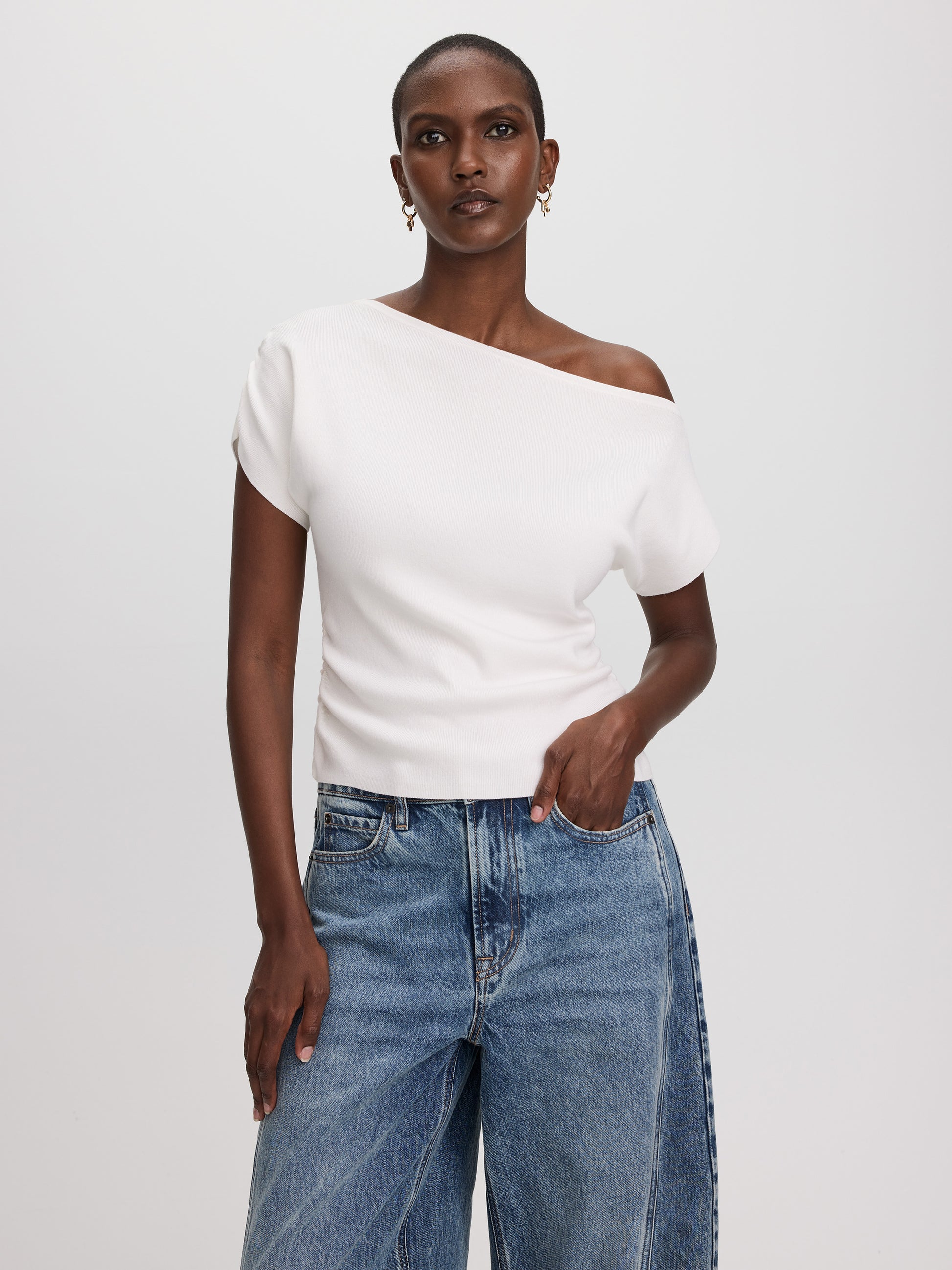 Short-Sleeve Off-the-Shoulder Top