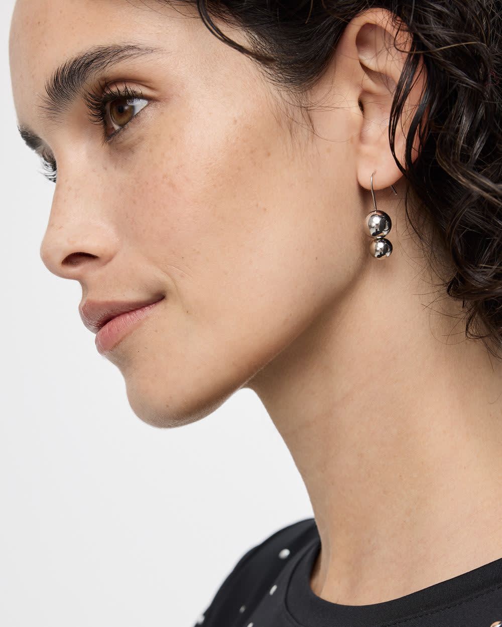 Earrings with Orb Pendants