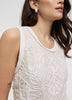 Crew-Neck Mix-Media Tank