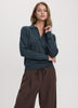Long-Sleeve Sweater with Johnny Collar - R Essentials