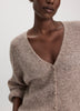 Mohair-Blend V-Neck Cardigan