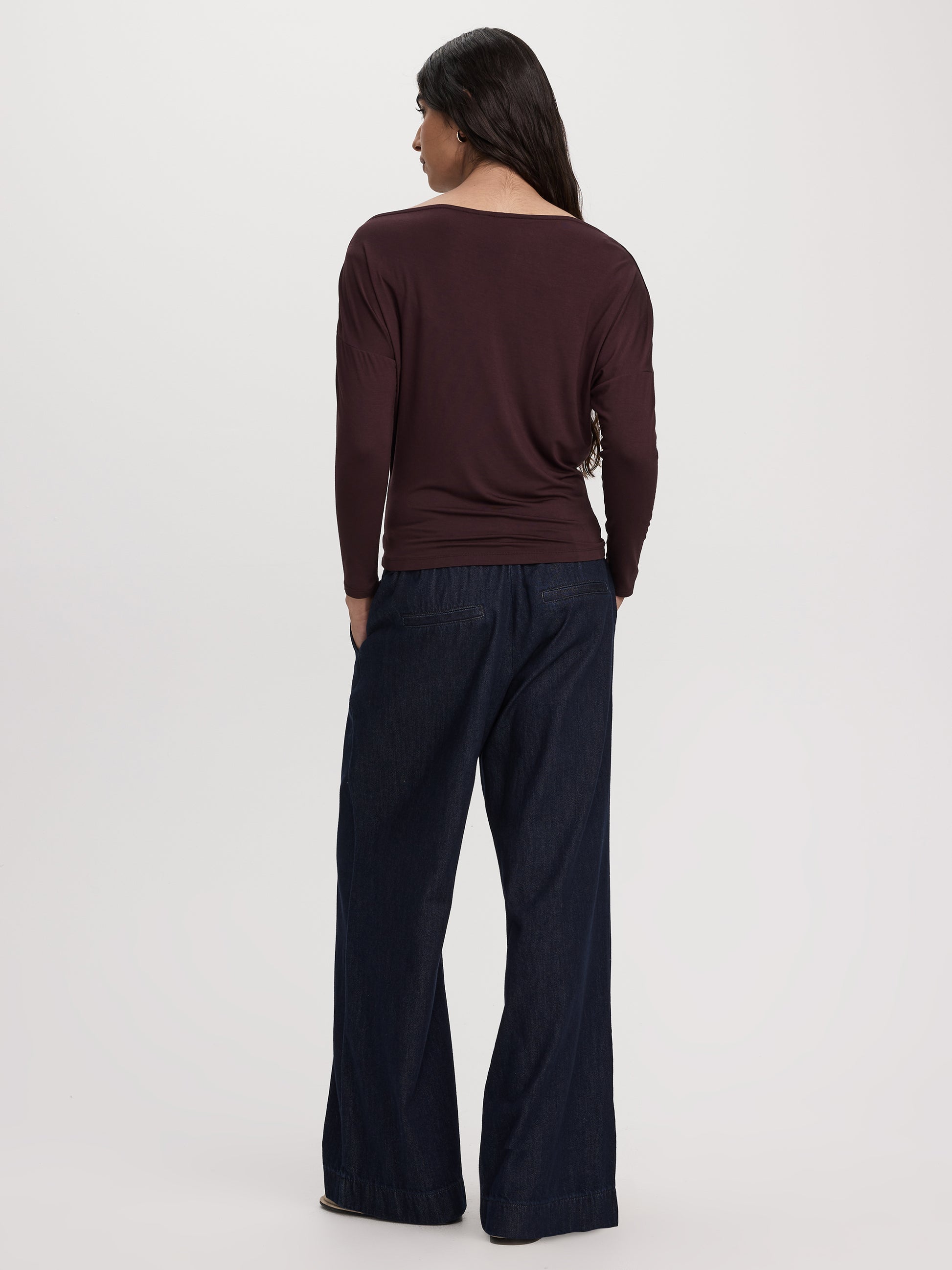 Long-Sleeve Off-the-Shoulder Top