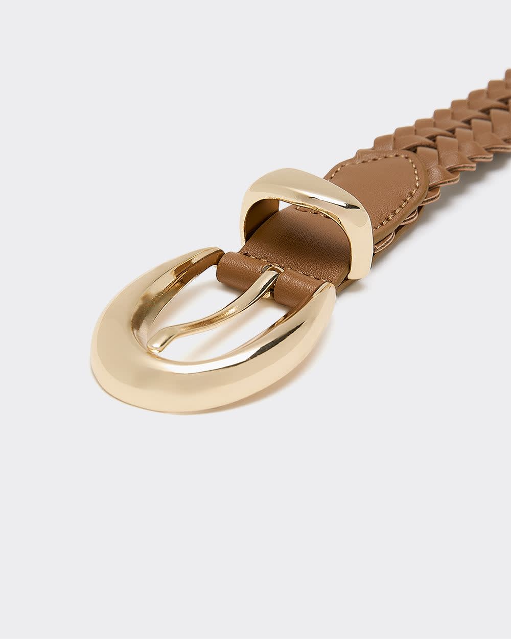 Ceinture tressée en faux cuir