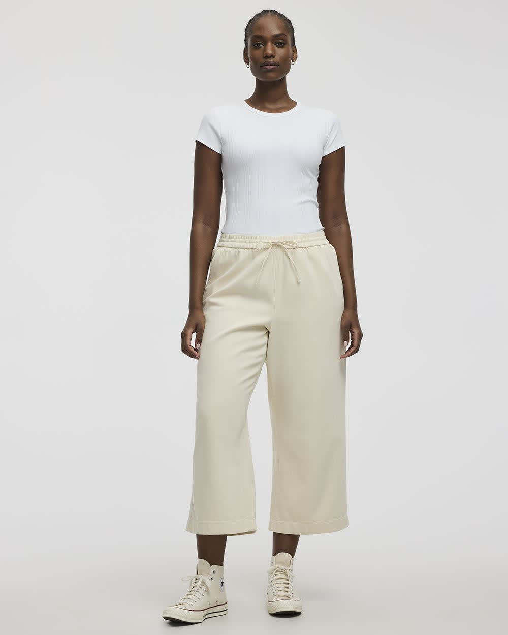 Wide-Leg Cropped Jean - Petite