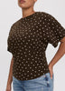 Short-Sleeve Crew-Neck Tee with Shirred Sides