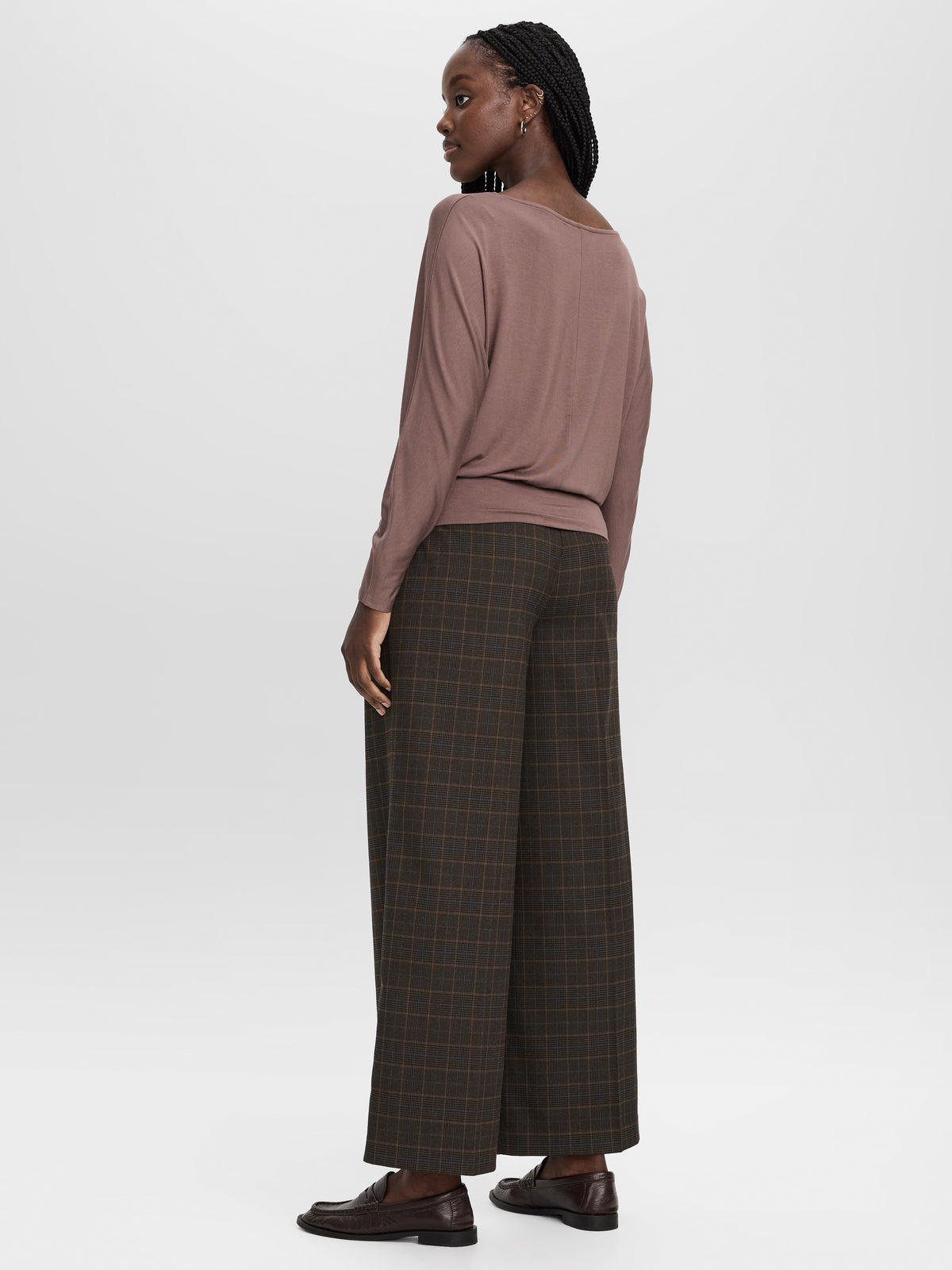 Long-Sleeve Boat-Neck Top