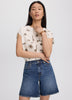 Extended-Sleeve Crew-Neck Blouse with Elasticated Hem