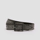 Faux Leather Belt with Rhinestones