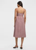 Sleeveless Denim Midi Dress with Sweetheart Neckline