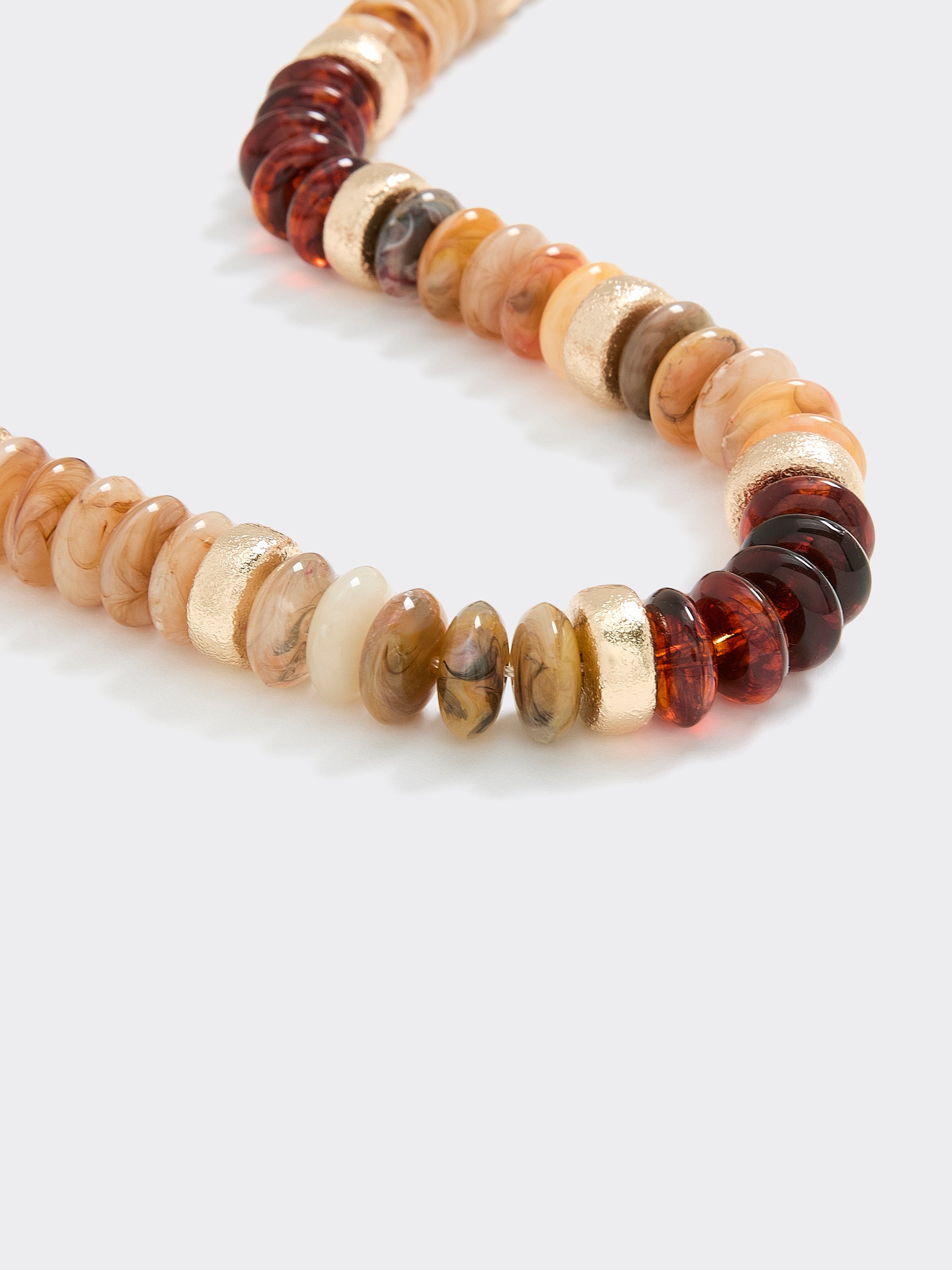 Short Necklace with Disc Beads