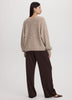 Long-Sleeve Boat-Neck Boxy Sweater