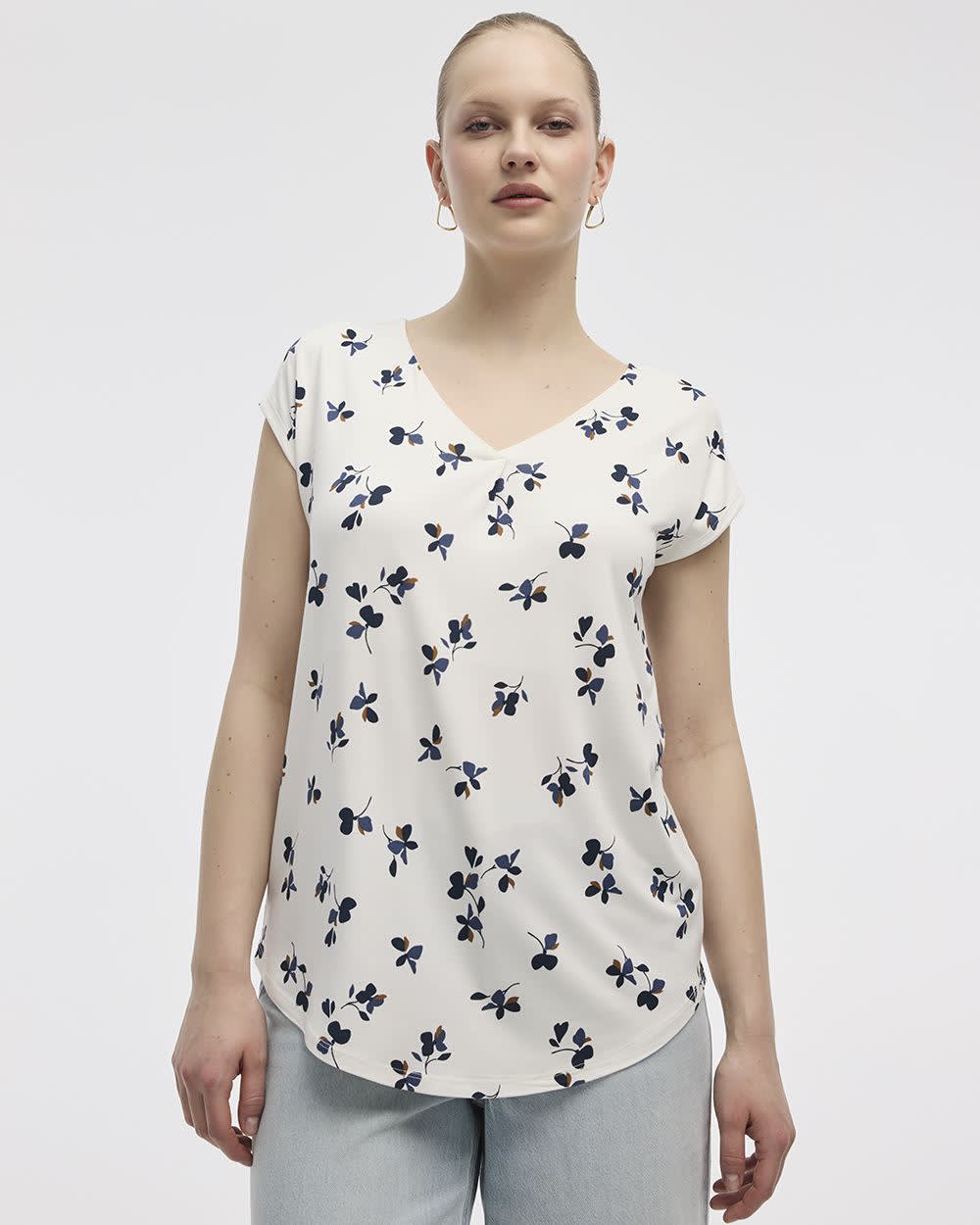 Extended-Sleeve V-Neck Tunic