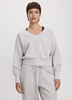 Long-Sleeve V-Neck French Terry Sweatshirt - Hyba