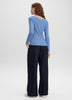 Long-Sleeve Boat-Neck Ribbed Top