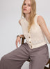 Sleeveless Crew-Neck Sweater Vest