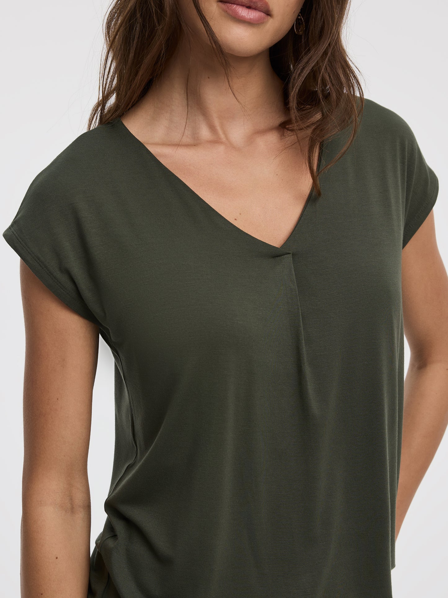 Extended-Sleeve V-Neck Tunic