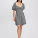 Short-Puffy-Sleeve Mini Dress with Sweetheart Neckline