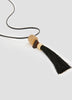Long Necklace with Fringe Pendant