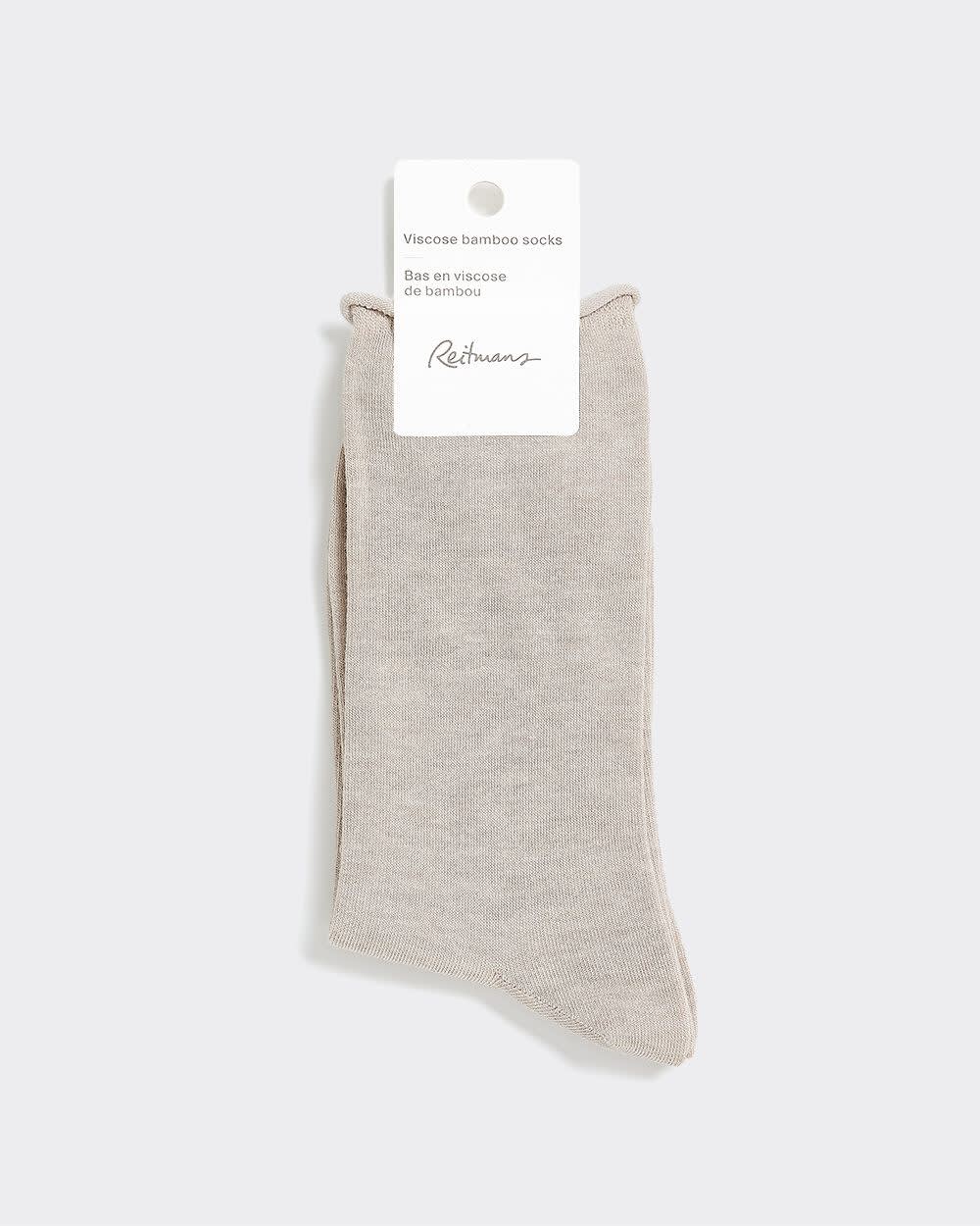Heather Bamboo Viscose Crew Socks