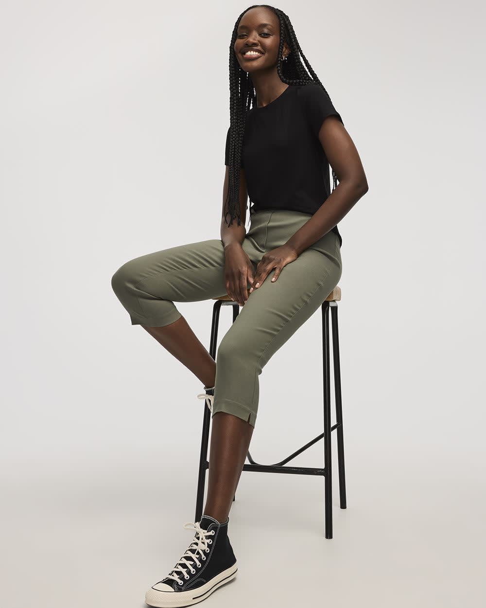 Slim-Leg High-Rise Capri Pants - The Iconic (R)