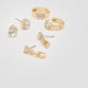 Hoops and Stud Earrings - 3 Pairs