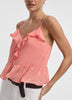 V-Neck Tank with Ruffles