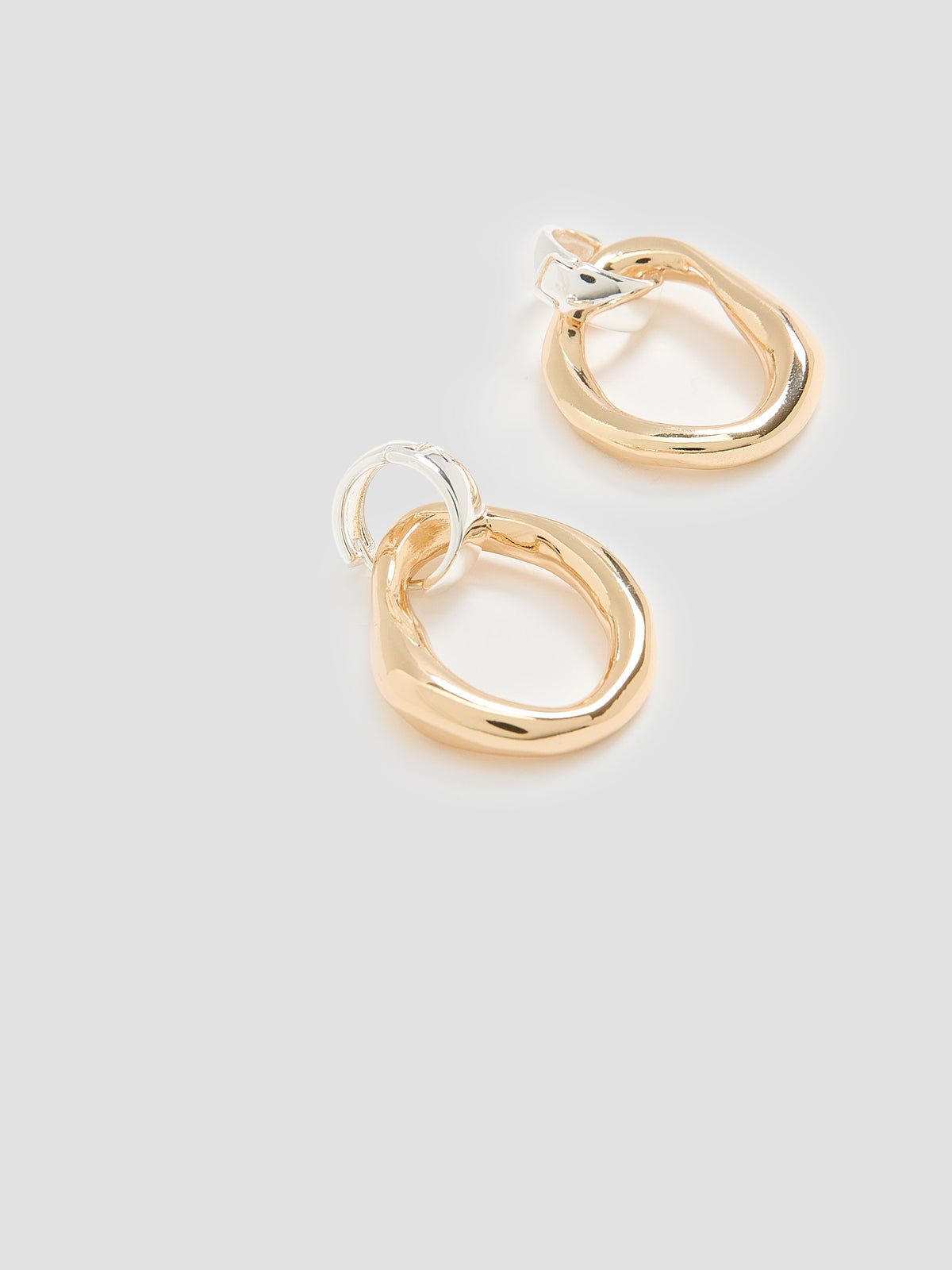 Small Hoops with Organic Pendants