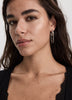 Textured Hoops with Snake Chains