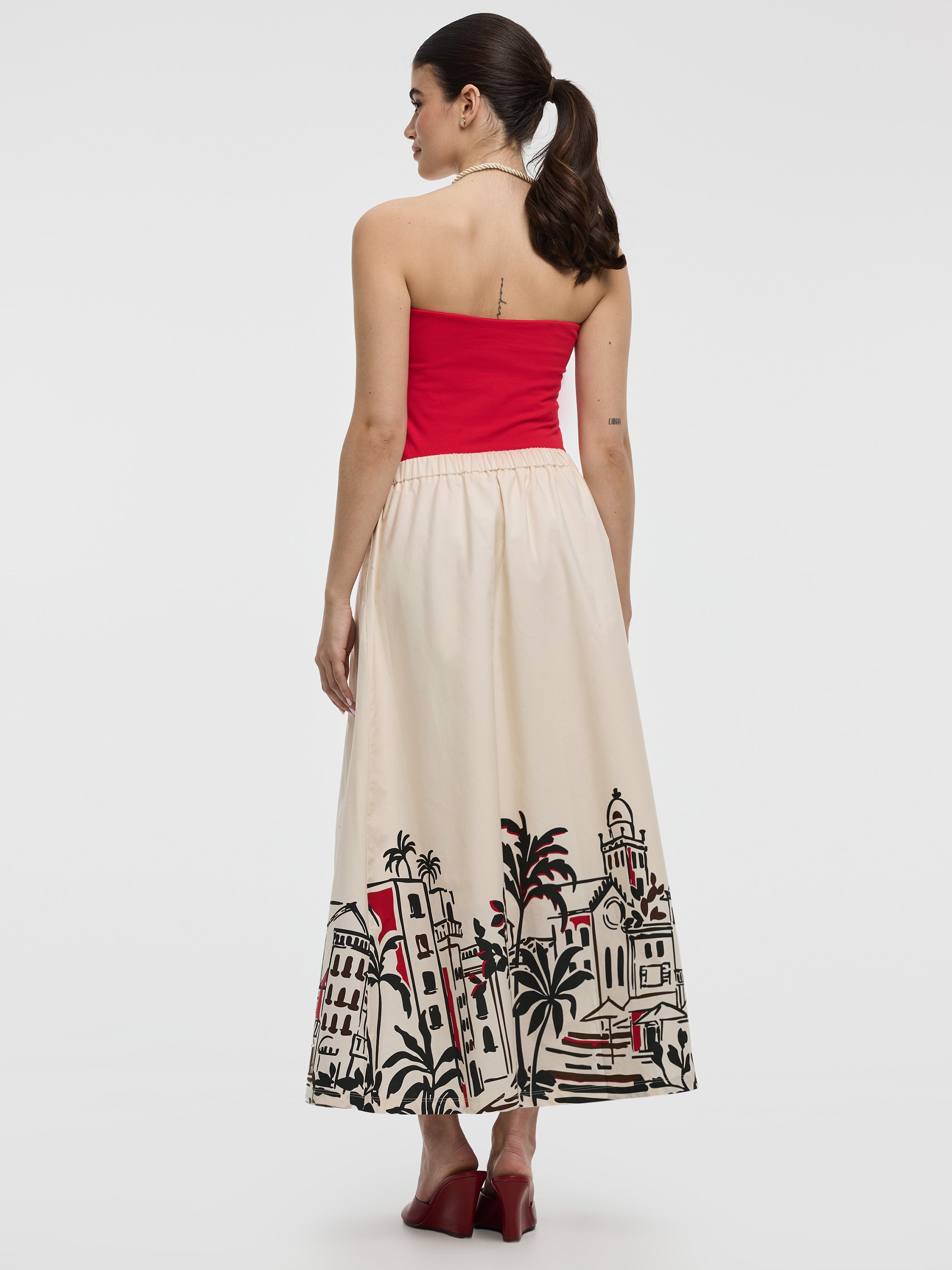 Pleated Maxi Skirt