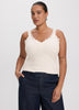 V-Neck Cami with Lace Trim