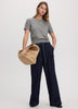 Wide-Leg High-Rise Jean with Sash