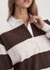 Striped Long-Sleeve Rugby-Style Top