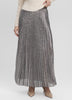 Maxi Pleated Sequins Skirt