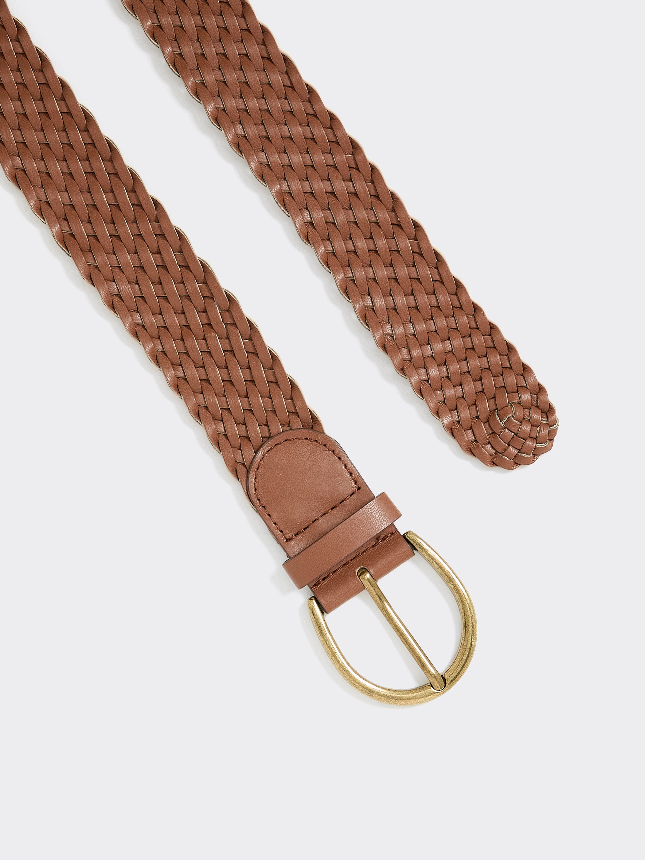 Braided Faux Leather Belt