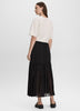 Pleated-Chiffon Maxi Skirt