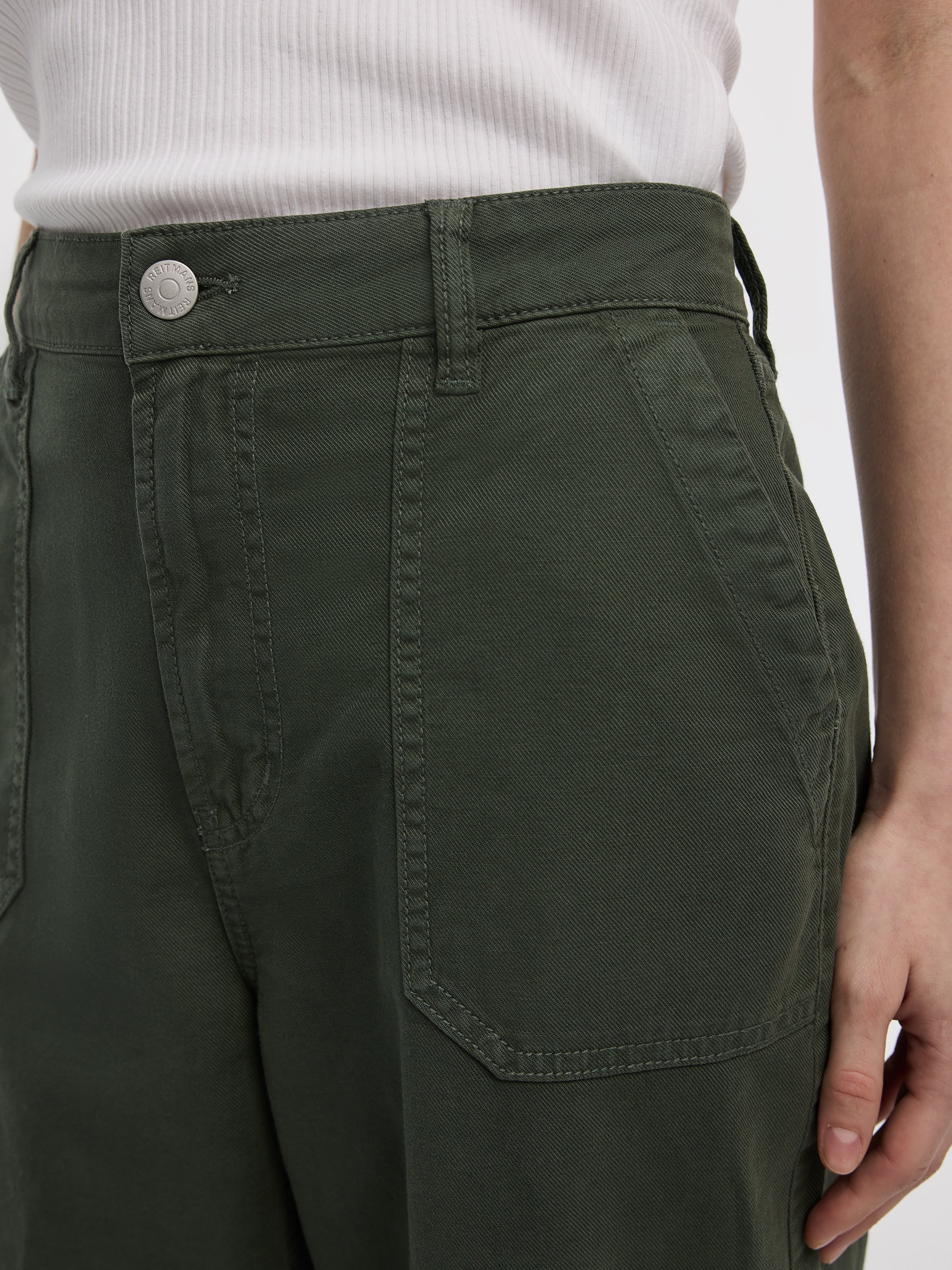 Wide-Leg High-Rise Cropped Pant