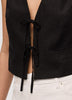 Linen-Blend Sleeveless Vest